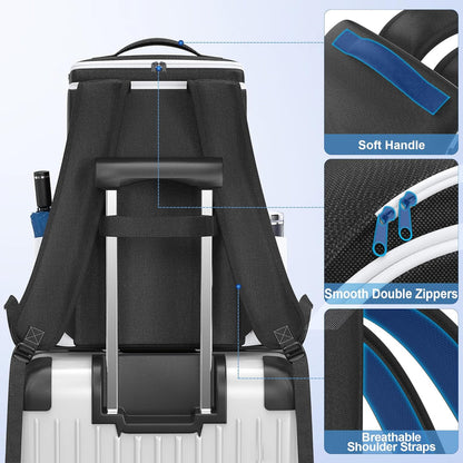 PS5 Travel Backpack: Heavy Duty Protective Carrying Case for PS5 Fat, Slim & Pro Models | Large Capacity Storage Bag for Console, Controllers, and Accessories