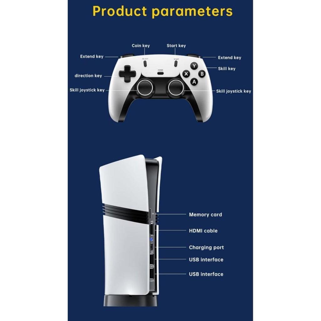 GS5 PRO Retro Game Console 4K Ultra HD with Built-in 30000+ Games | 53 Emulators