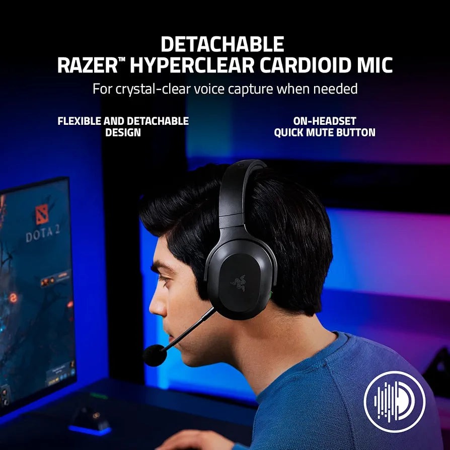 Razer Barracuda X 2.4GHz Wireless + Bluetooth Gaming Headset For Mobile, PC, PlayStation, Switch 2, Android, iOS