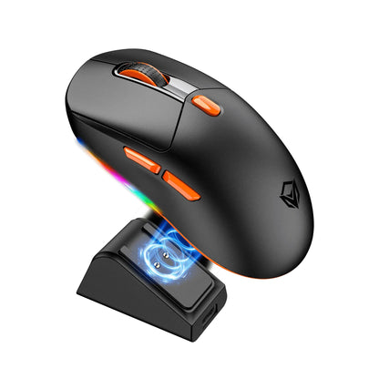 Meetion GW38 Wireless Tri-Mode Mouse with Magnetic Charging Dock - Black | White