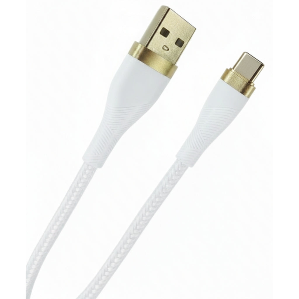MOXOM 3M True Gold Plated Data Cable - Black | White - Lightning | Type-C | Micro