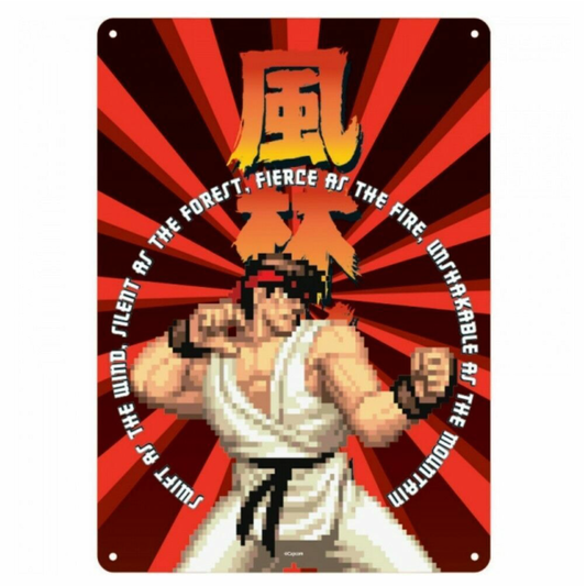 Capcom Street Fighter Ryu Metal Wall Sign