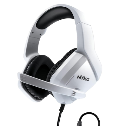 سماعة الألعاب السلكية Nyko NP5-4500 لجهاز PlayStation 5 - متوافقة مع PS4 وPS5 وSwitch وXbox One وXbox X|S - بيضاء 