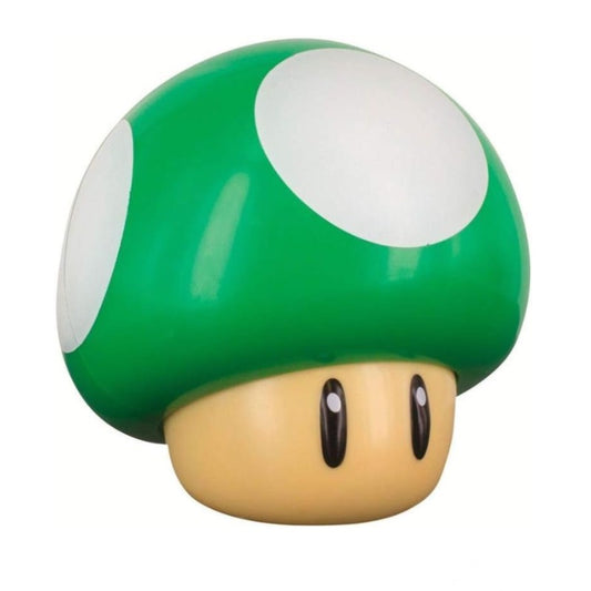 Super Mario Bros Mushroom 1UP Light with Sound, Nintendo Collectable Light Up Figure - Green