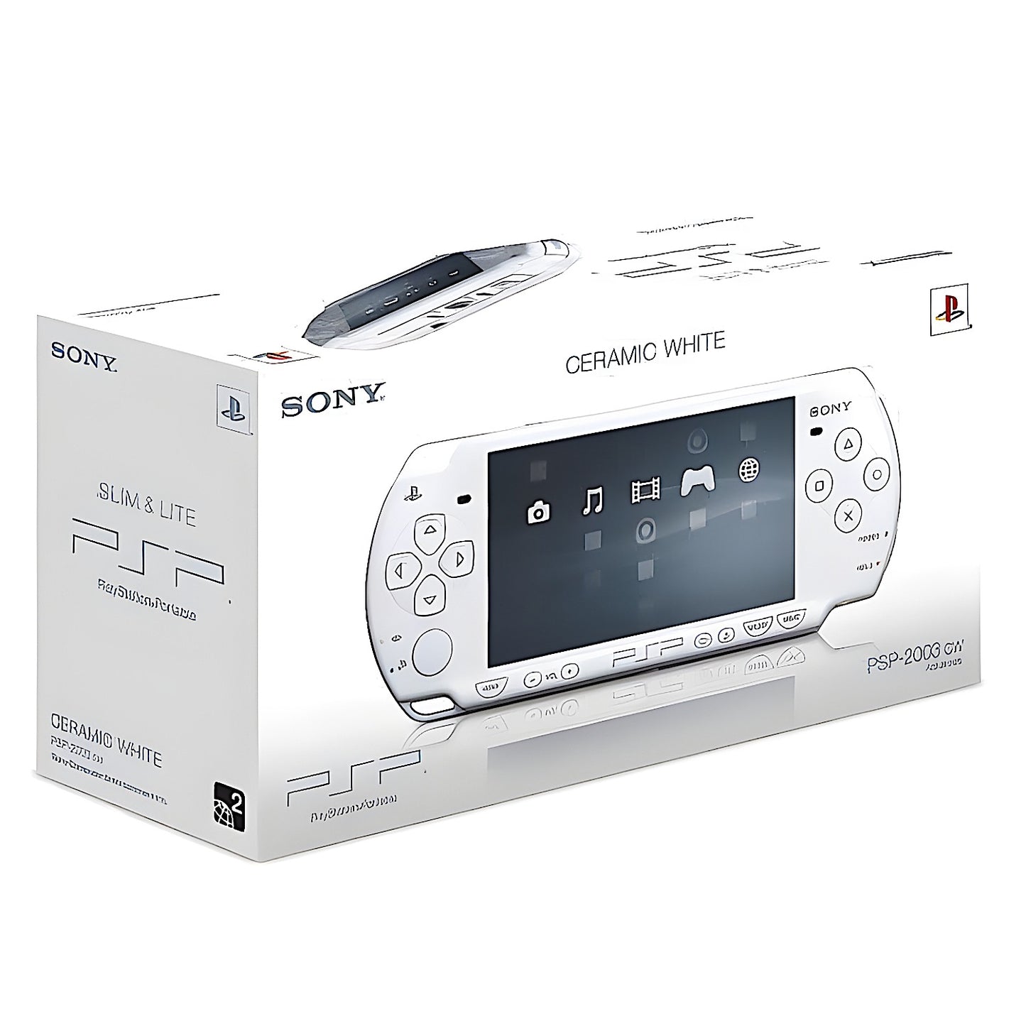 Sony PSP Slim (Ceramic White) PlayStation Portable Console CIB Complete In Box - (USED)