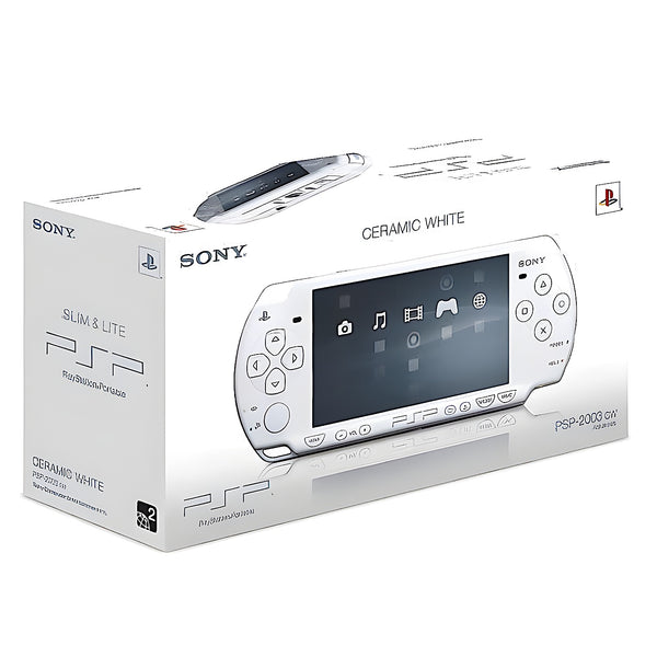 Sony PSP Slim (Ceramic White) PlayStation Portable Console CIB Complete In Box - (USED)