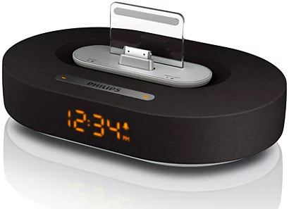 Philips Fidelio DS1200 Clock Docking Speaker Designed For 30-pin Apple Devices With Light - (USED)