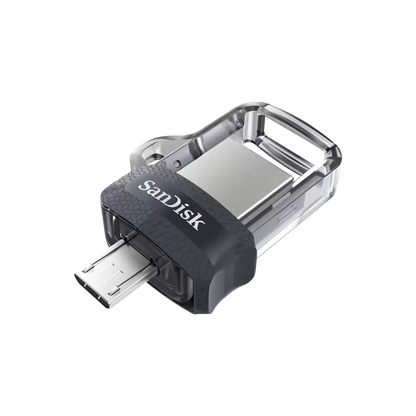 SanDisk Ultra Dual Drive m3.0 128GB USB 3.0 & Micro-USB Flash Drive, OTG Support, Up to 130MB/s Transfer Speed, Android, PC & Mac Compatible