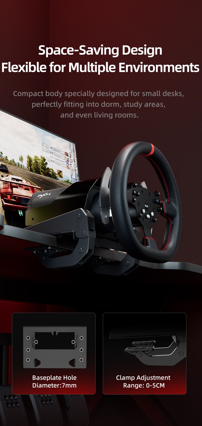PXN-V10 Pro Entry DD Racing Simulator Racing Wheel for Xbox Consoles | PS4 | Switch | PC