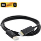 DisplayPort To HDMI 4K Cable 1.8 meters High-Speed 18Gbps 3840×2160@60Hz 2.0 HD Audio/Video, Dual-Mode DP++, Durable PVC, Gold-Plated Connectors, for PC – PS3/4 – Laptop – TV – Monitor – Projector | BLACK