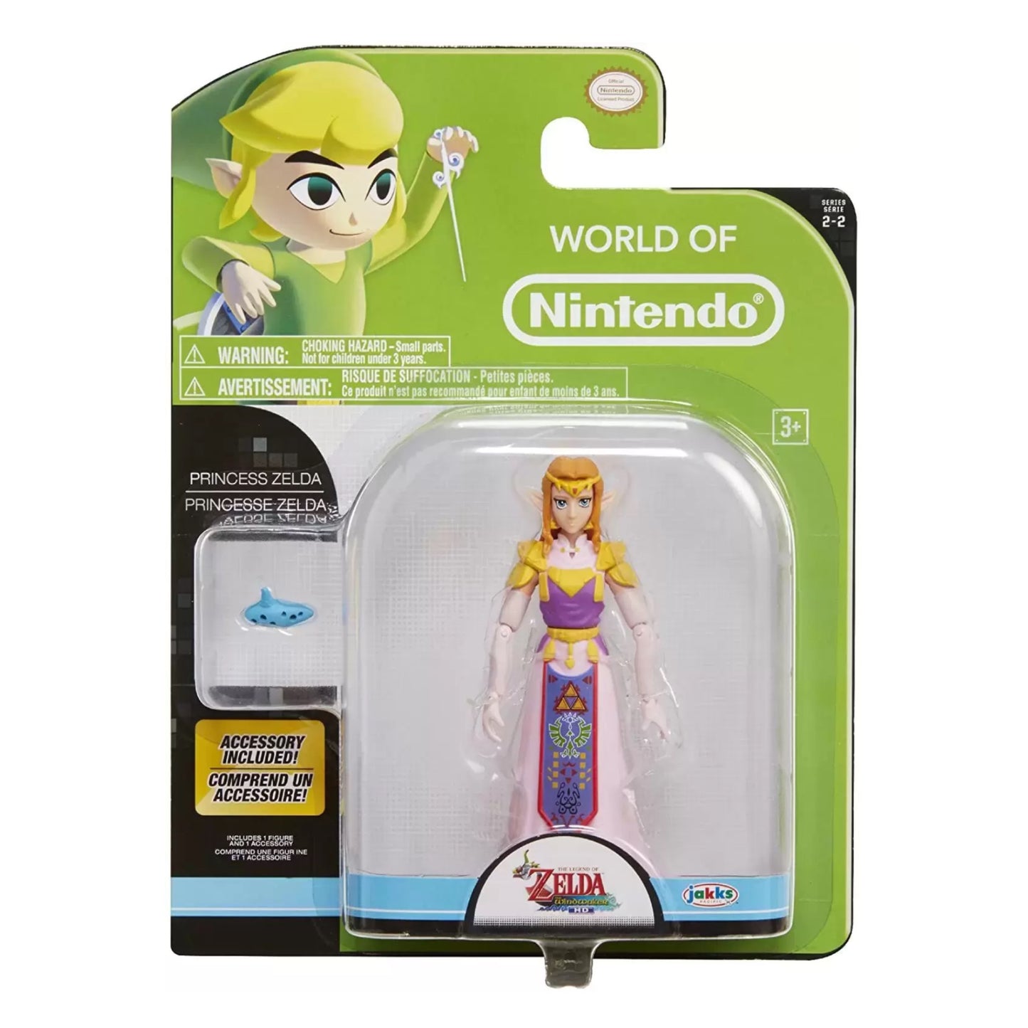 World Of Nintendo 4" Princess Zelda with Ocarina - Windwaker HD Figure