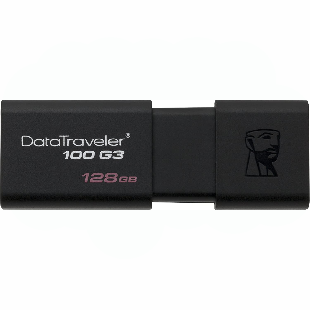 Kingston 128GB 100 G3 USB 3.0 DataTraveler (DT100G3/64GB), Black