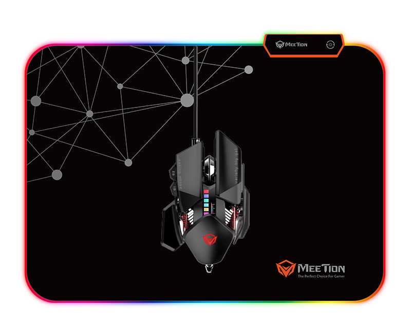 Meetion RGB Gaming Mouse Pad - Black