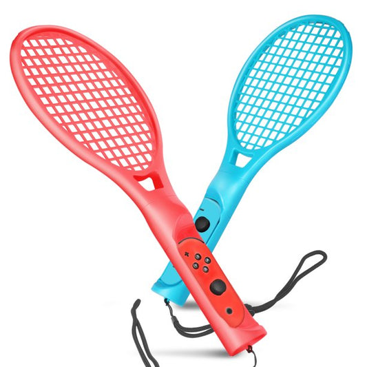 Tennis Racket for Nintendo Switch Joy-Con Controller Twin Pack (Mario Tennis Aces Red and Blue)