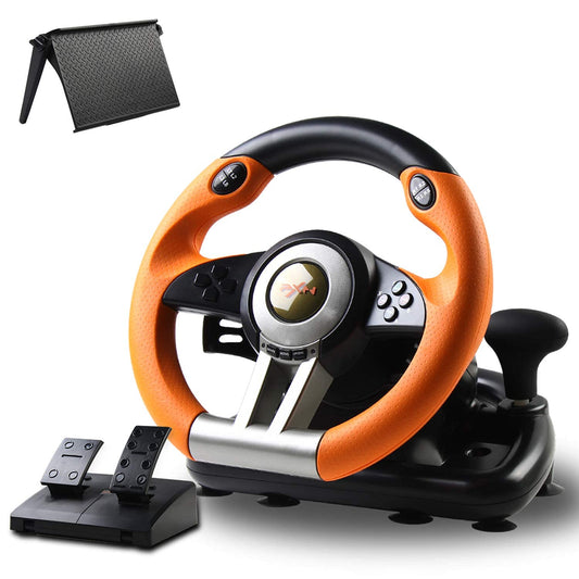 PXN-V3II 180° Racing Steering Wheel - Orange
