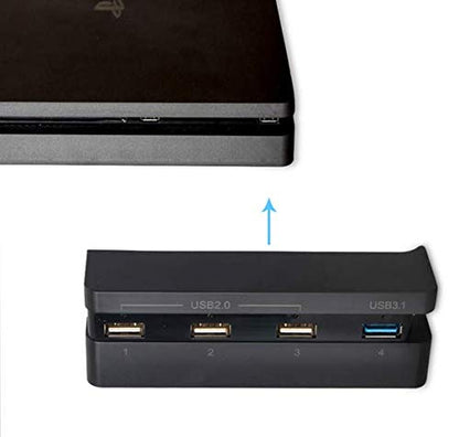 موزع USB Dobe Slim PS4 بأربعة منافذ توسعة 