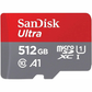 SanDisk 512GB Ultra microSDXC UHS-I - 120MB/s, C10, U1, Full HD, A1, Micro SD Card - SDSQUA4-512G