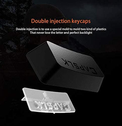 لوحة مفاتيح الألعاب الميكانيكية Meetion MK007 LED ذات السطح المعدني