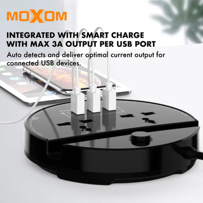 MOXOM MX-ST02 Power Socket Qualcomm 3.0 Quick Charge Universal Socket - Black | White