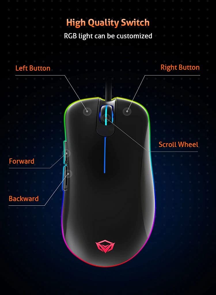 Meetion RGB Light Gaming Mouse GM19