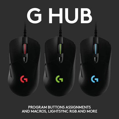 ماوس الألعاب Logitech G403 Hero 25K، إضاءة RGB مزامنة 