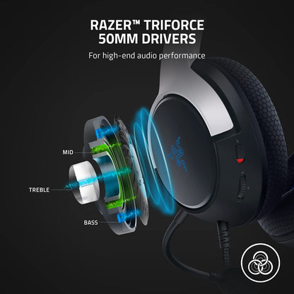 Razer Kaira X Wired Headset Flowknit Memory Foam Ear Cushions - PS4 | PS5 | PC