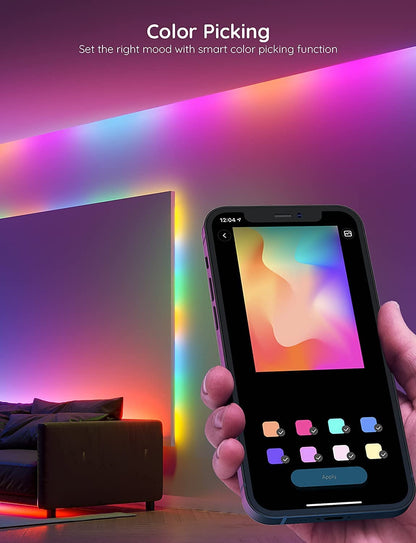 شريط إضاءة Govee RGBIC LED بطول 5 أمتار مع وضع الموسيقى، يعمل مع Alexa وتطبيق Govee Home 