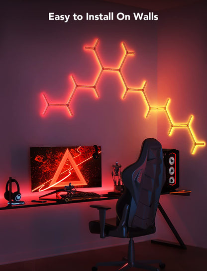 Govee Glide Y Lights، RGBIC LED Smart Gaming Lights - عبوة من 7 قطع 
