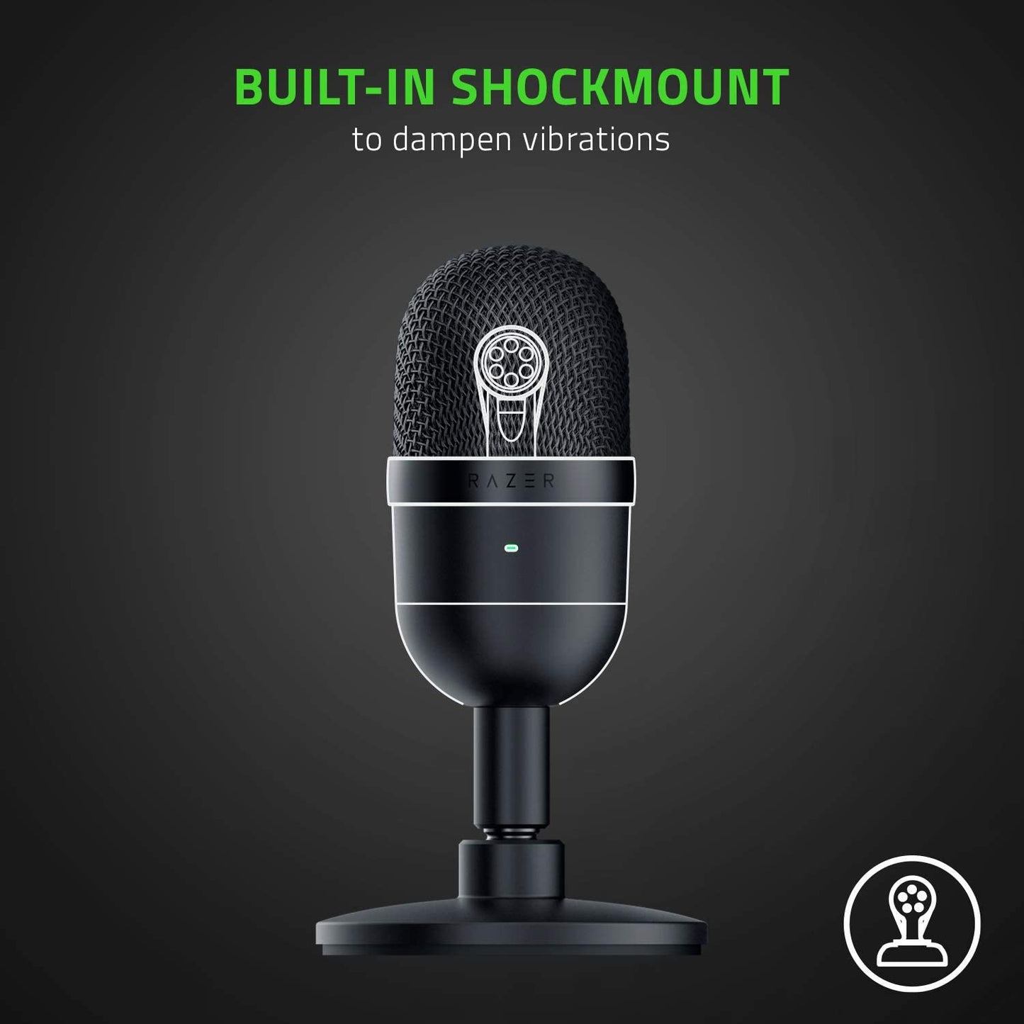 Razer Seiren Mini USB Condenser Microphone: for Streaming and Gaming - Black