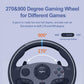 PXN-V9 1270/900 Degree Racing Steering Wheel With Shifter - Black