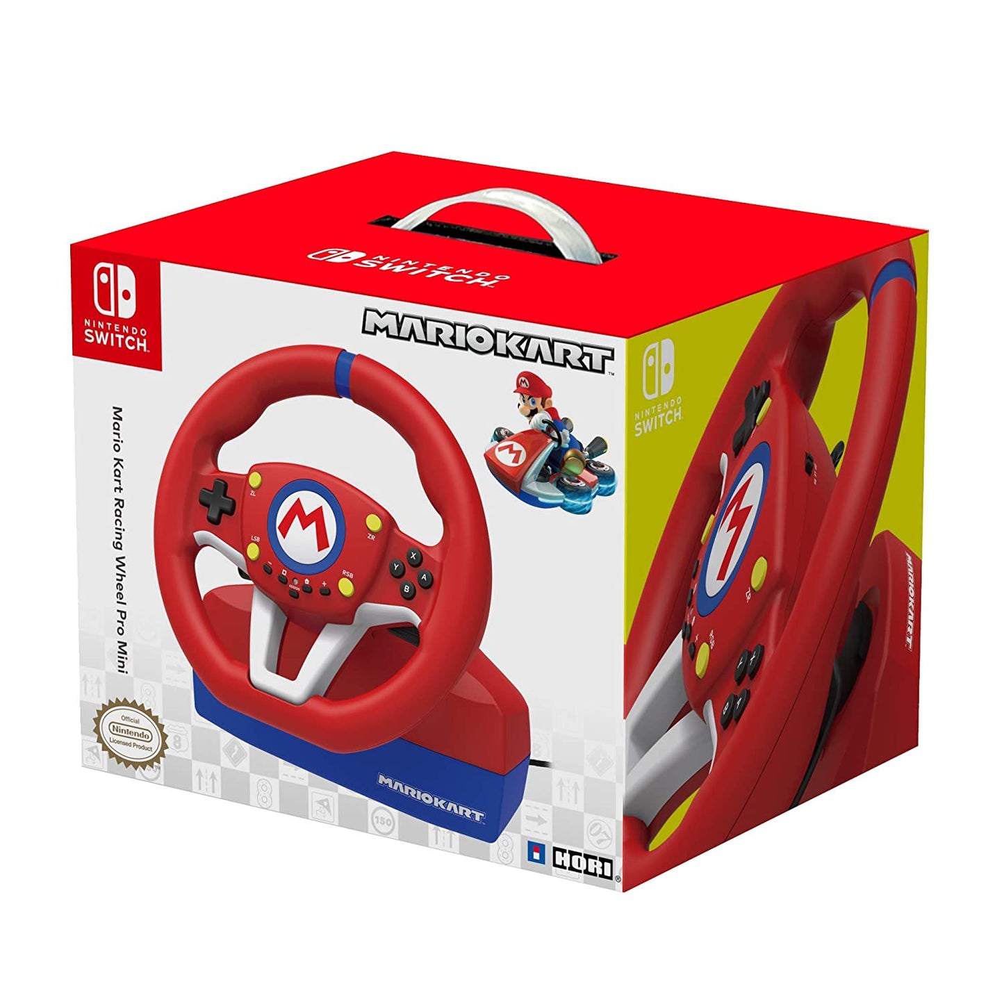 Hori Nintendo Switch Mario Kart Racing Wheel with Mario Kart 8 Deluxe Game Bundle