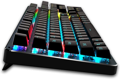 لوحة مفاتيح الألعاب الميكانيكية Meetion MK007 LED ذات السطح المعدني