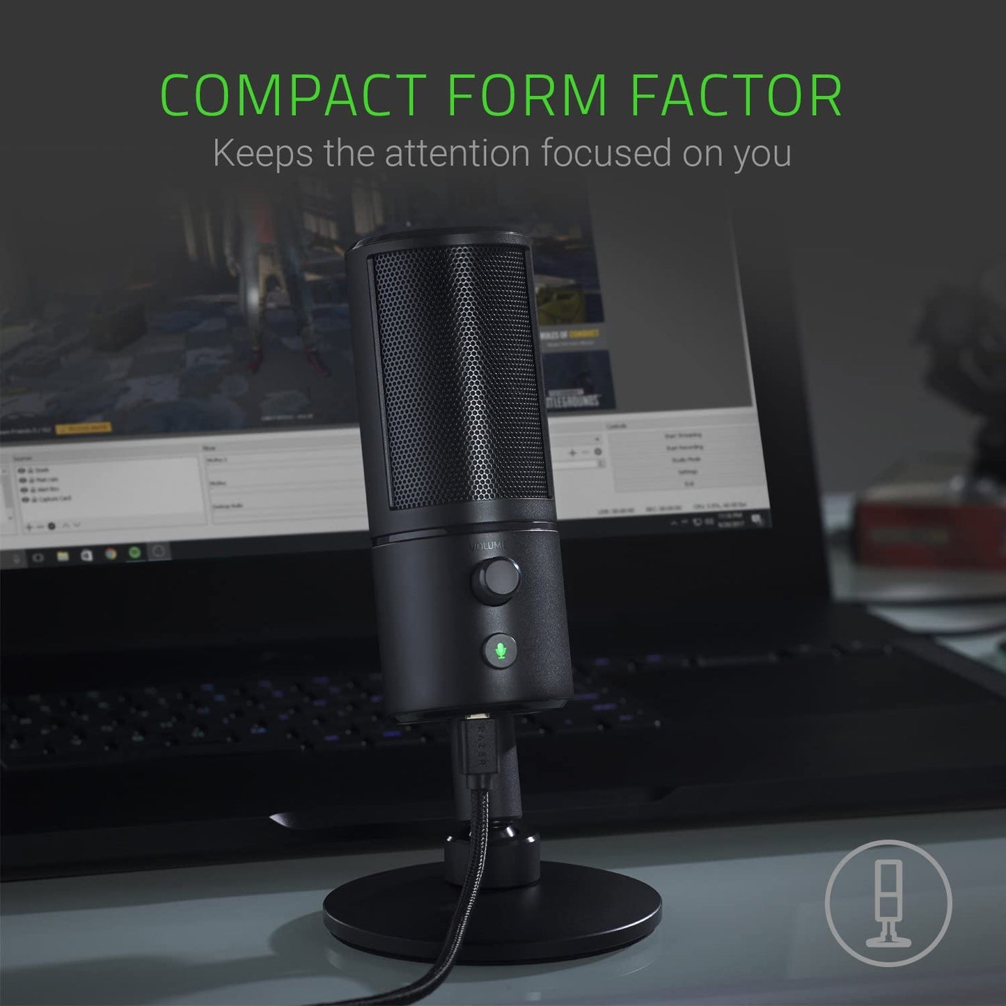 Razer Seiren X Streaming Microphone: Professional Grade - Classic Black