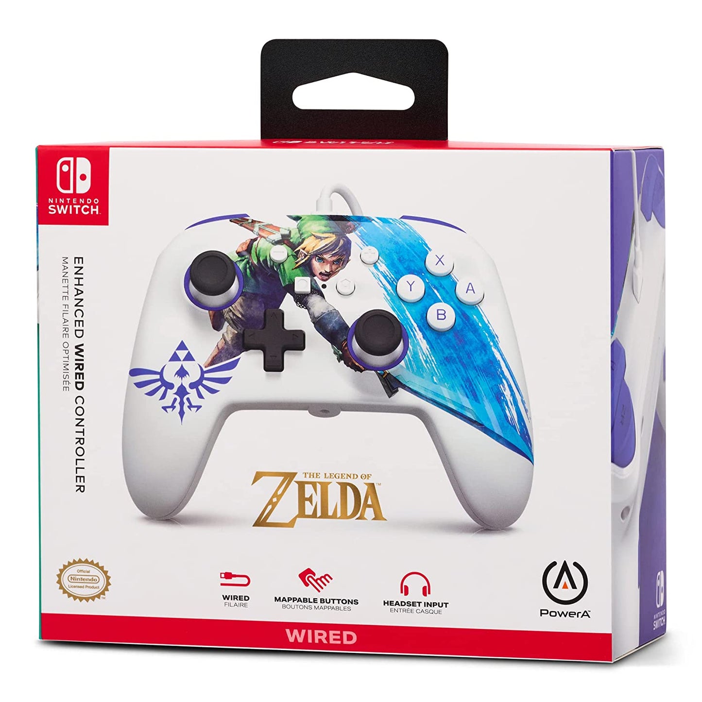 PowerA Enhanced Wired Controller for Nintendo Switch - Master Sword Attack Zelda Link