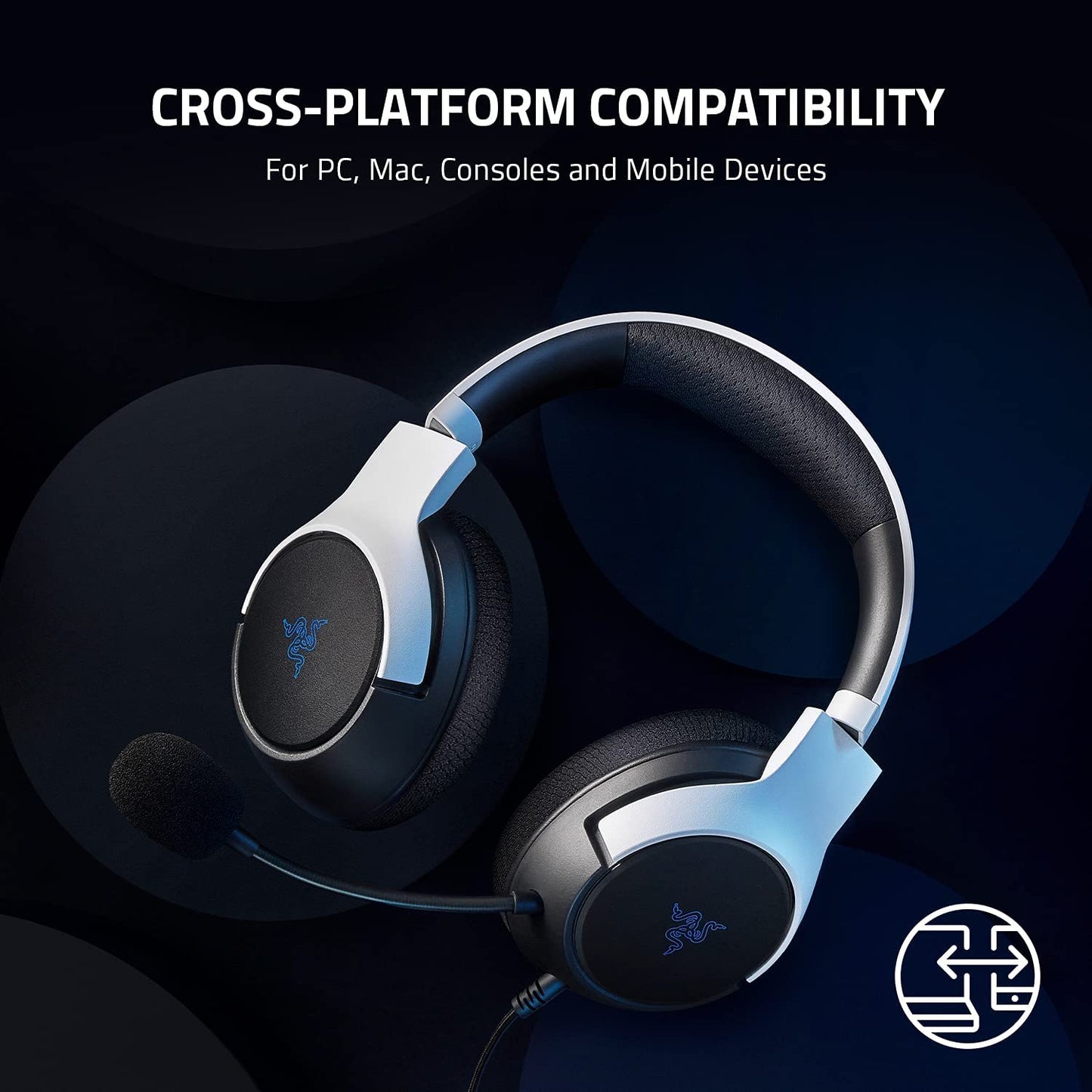 Razer Kaira X Wired Headset Flowknit Memory Foam Ear Cushions - PS4 | PS5 | PC