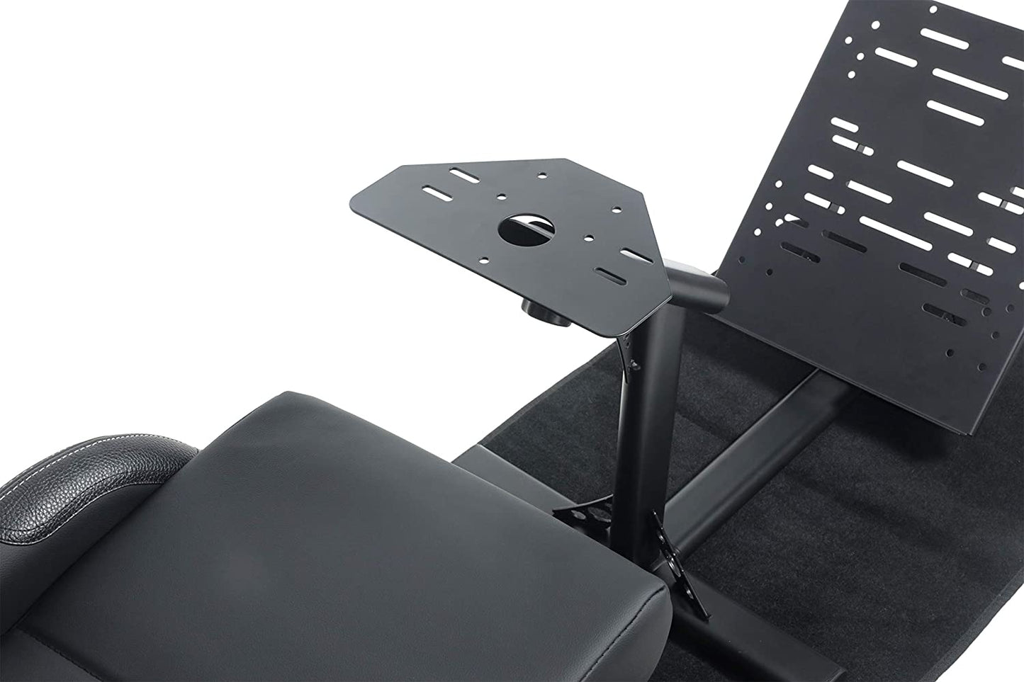 Racing Seat Gaming Chair Simulator Cockpit Steering Wheel Stand - Black