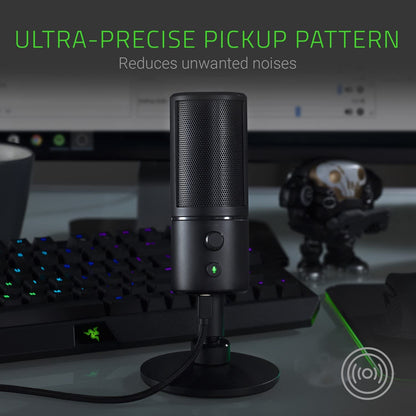 ميكروفون البث Razer Seiren X: درجة احترافية - أسود كلاسيكي 