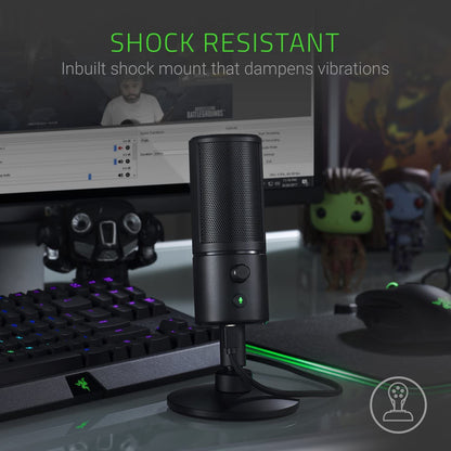 ميكروفون البث Razer Seiren X: درجة احترافية - أسود كلاسيكي 
