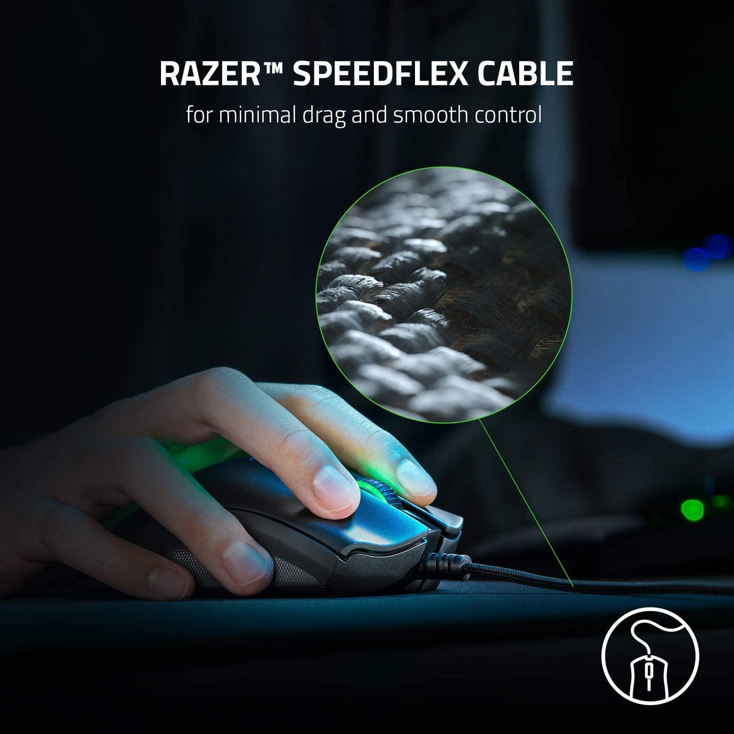 Razer DeathAdder V2 Gaming Mouse: Chroma RGB Lighting - 8 Programmable Buttons