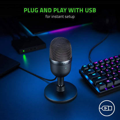 ميكروفون مكثف USB صغير من Razer Seiren V3: للبث والألعاب - أسود 
