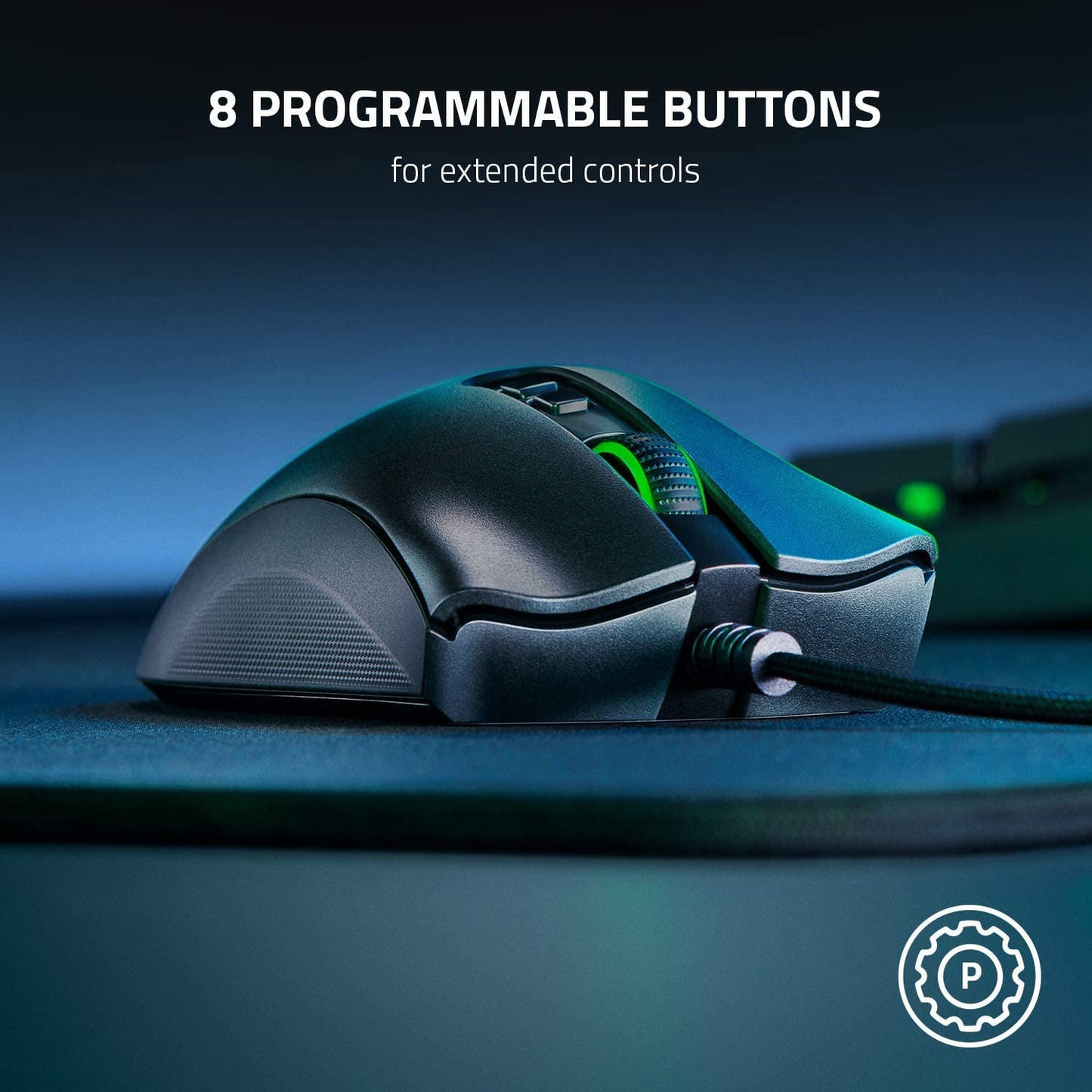 Razer DeathAdder V2 Gaming Mouse: Chroma RGB Lighting - 8 Programmable Buttons