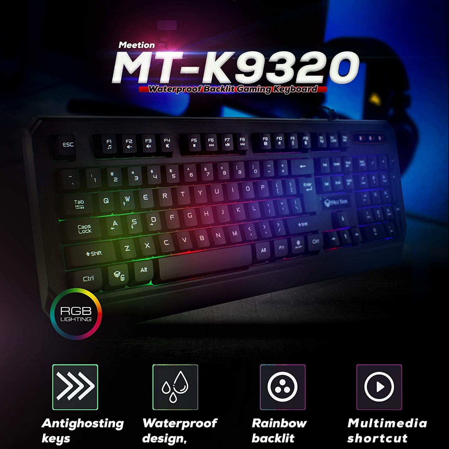 Meetion Backlit Gaming Keyboard K9320