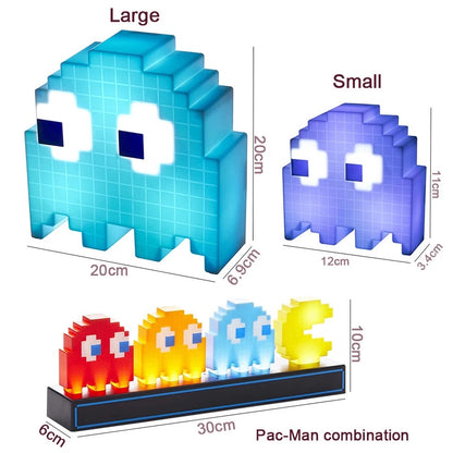 مصباح LED لشخصية باك مان وأشباح، مصباح LED لشخصية باك مان القابلة للتجميع 
