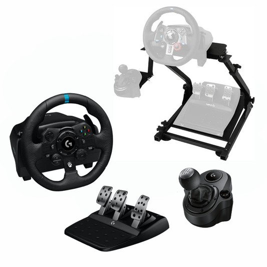 Logitech G923 Racing Wheel with Shifter and Drive Pro Racing Wheel Stand GY-006 Bundle - Xbox