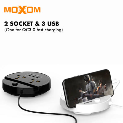 MOXOM MX-ST02 Power Socket Qualcomm 3.0 Quick Charge Universal Socket - Black | White