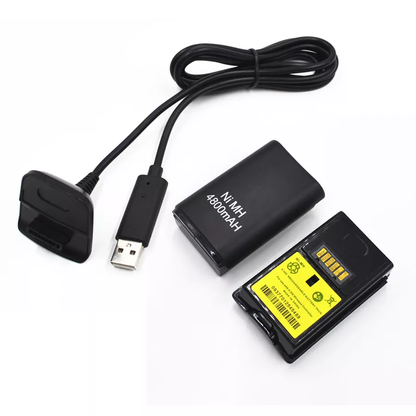 مجموعة اللعب والشحن لجهاز Xbox 360 (عبوة من قطعتين)