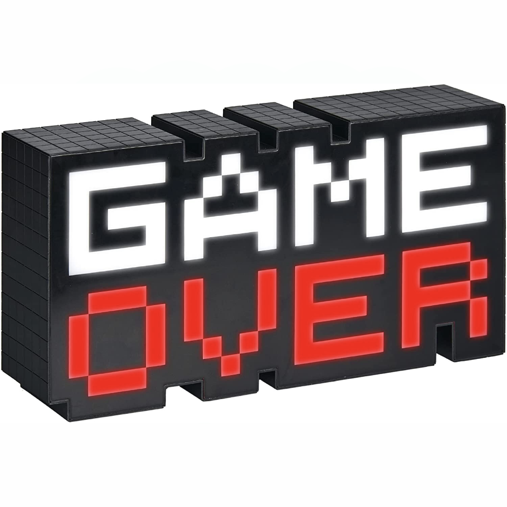 Game Over 8-Bit Pixel Light, Color Changing and Sound Reactive Mood Light