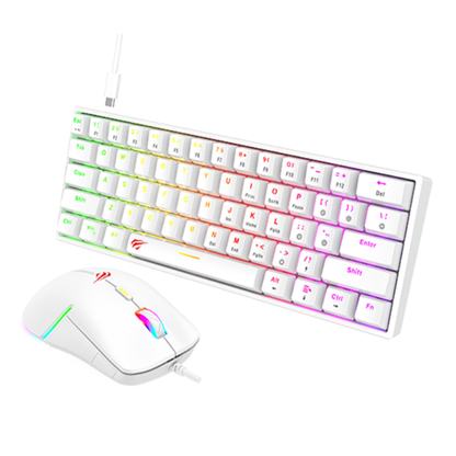 لوحة مفاتيح وماوس هافيت 2 في 1 للألعاب الميكانيكية KB867CM 