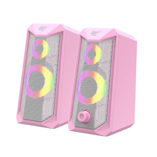 Havit SK202 Computer Speakers 2.0 RGB - Pink