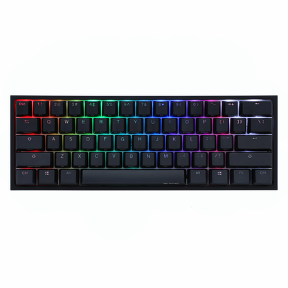 لوحة مفاتيح ميكانيكية Ducky One 2 Mini v2 RGB LED 60% - أسود